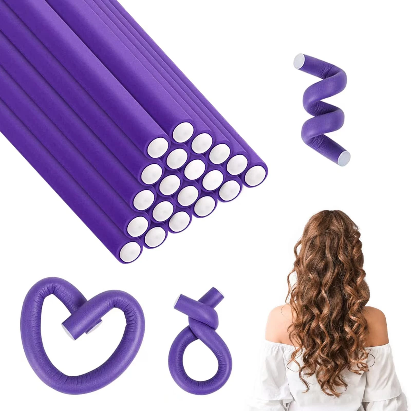 Set 10 Rulos Largos Flexibles para Cabello 3