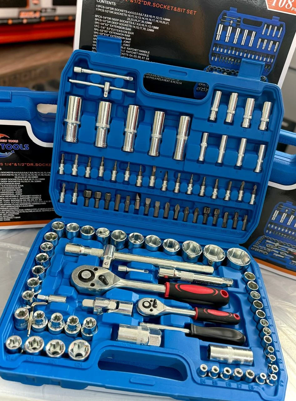 Kit herramientas ZHONGGXIN, hardware 108pcs socket set