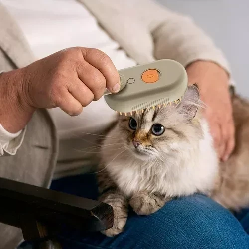 CEPILLO AUTOMATICO A VAPOR QUITA PELOS DE MASCOTA  4