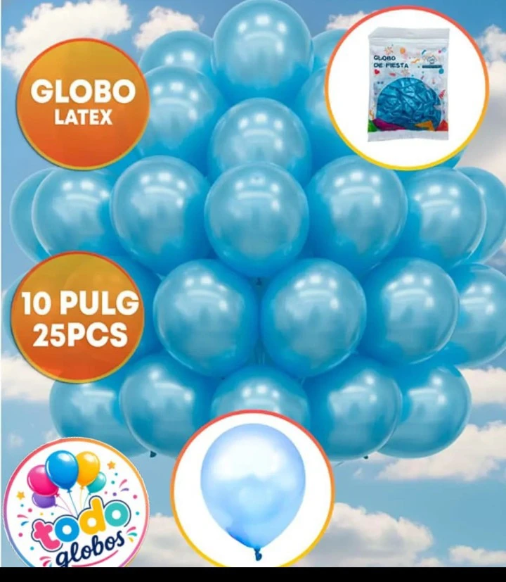 Latex celeste Perlado x25