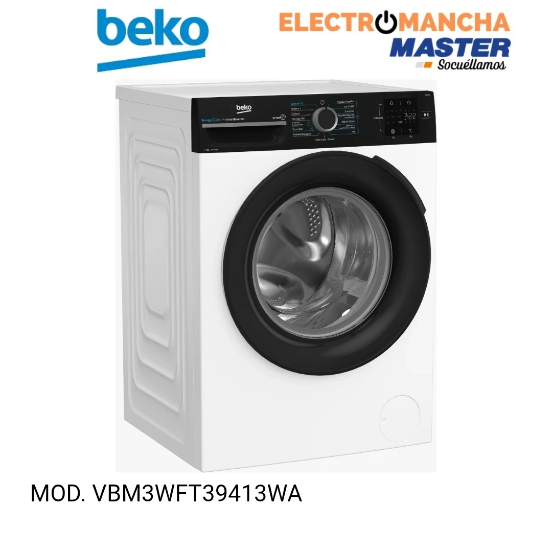 LAVADORA BEKO VBM3WFT39413WA 9 KILOS 1400RPM A 4