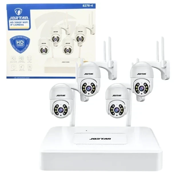 Kit de 4 Camaras IP Con DVR JORTAN JT82764P