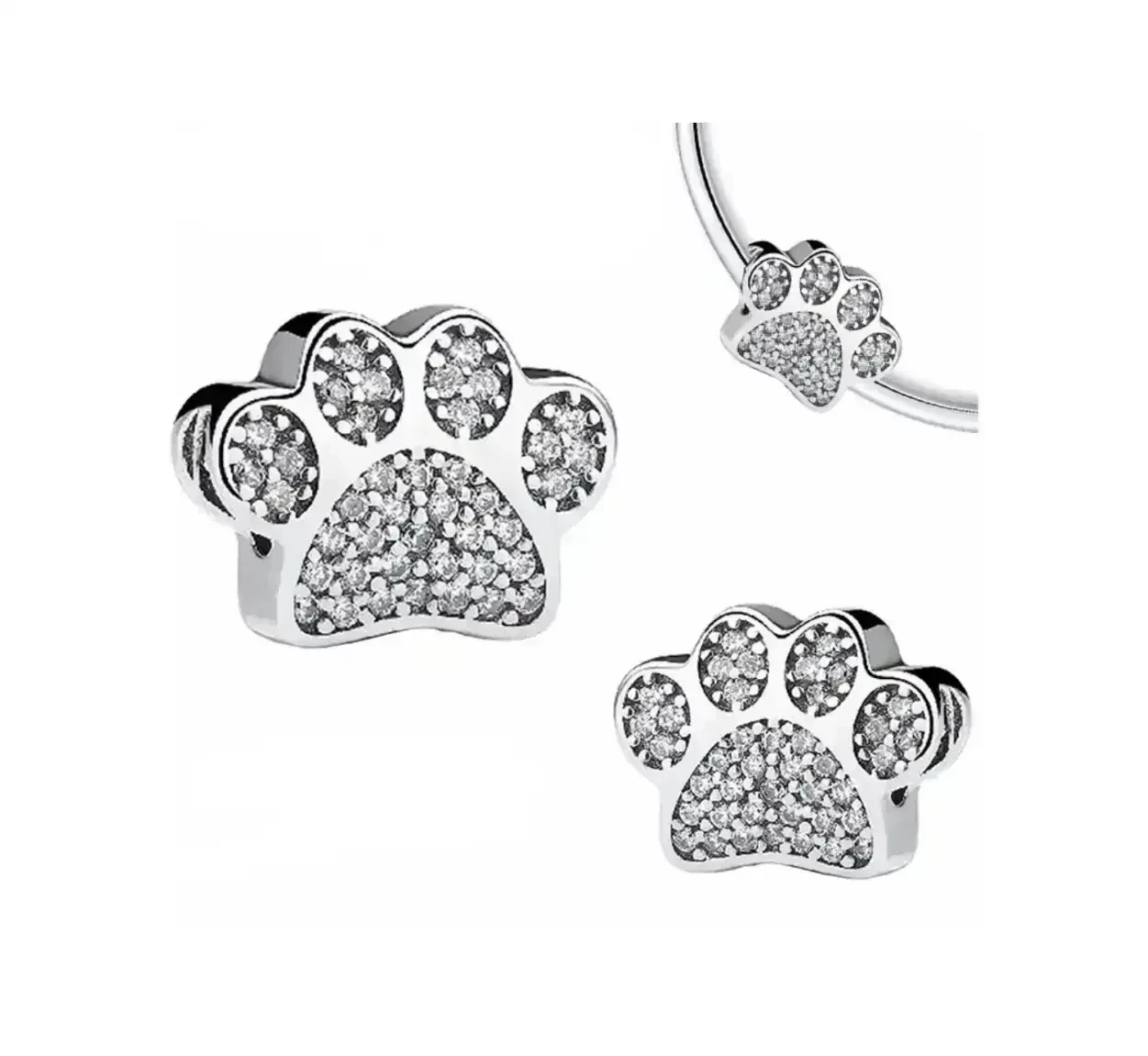 Charm Huella de Cachorro Perro Mascota 