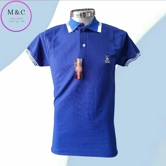 Playera T- M Polo diseño cuello y mangas