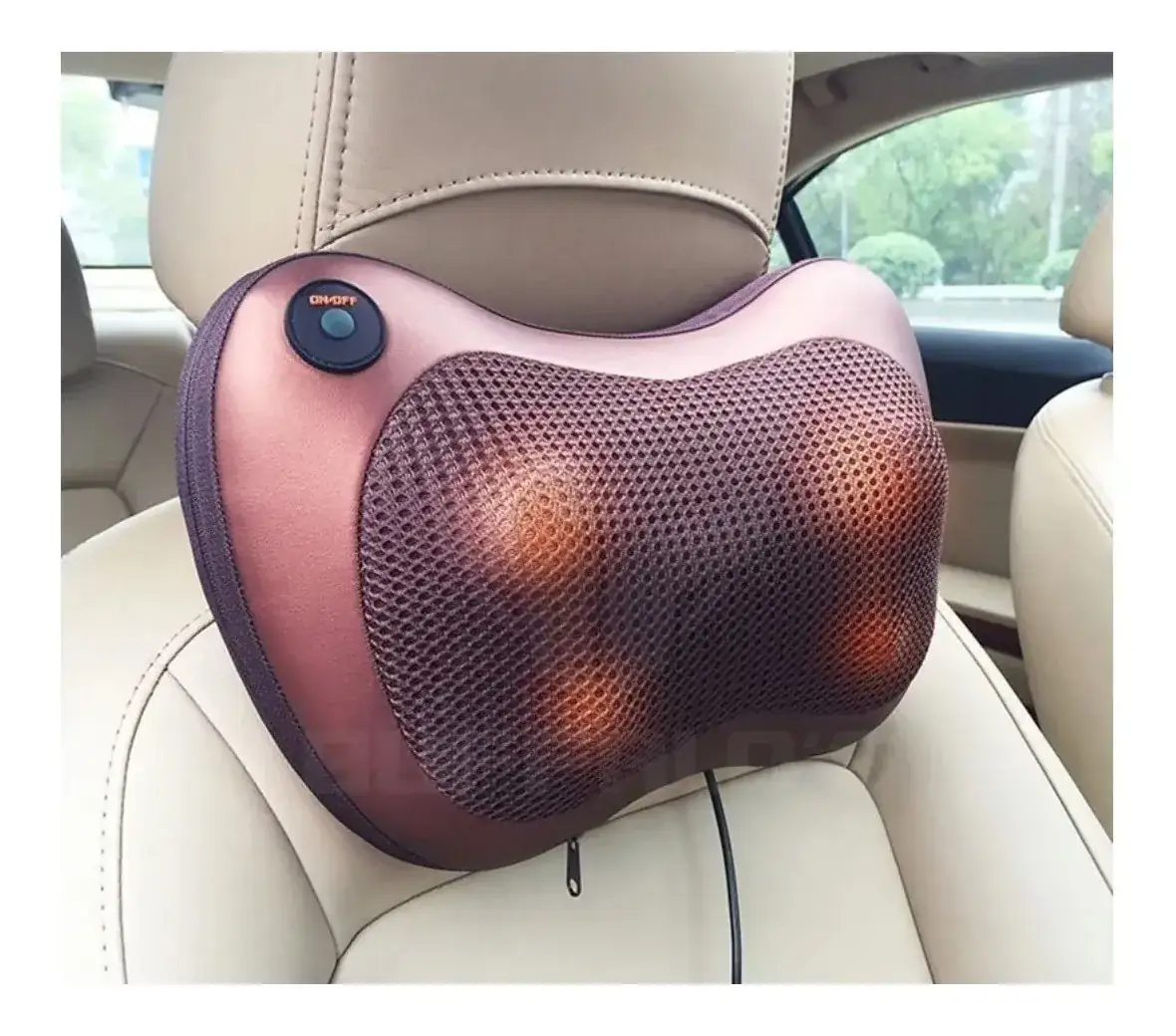 Cojín Masajeador Para Auto O Casa Electromágnético De Calor 