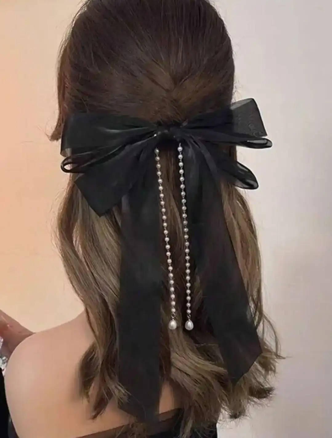 Moño con perlas 2