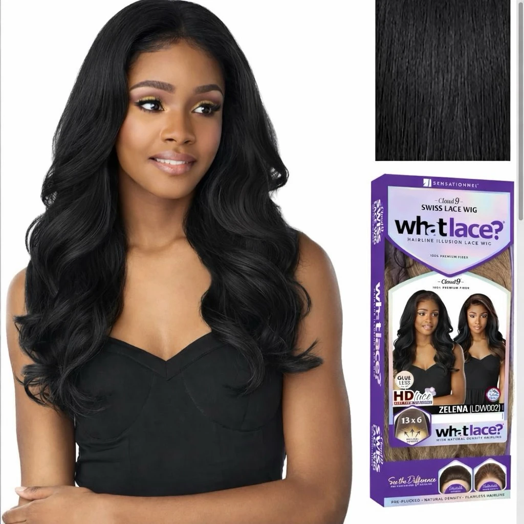 Peluca Semi natural yaki en color negro de 24 pulgadas, frontal lace 13x6
