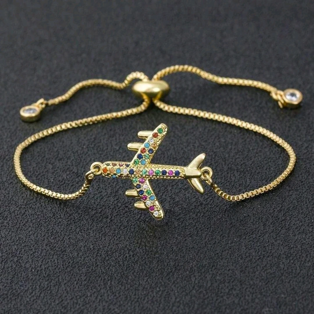 Pulsera ajustable, enchape de oro 18k
