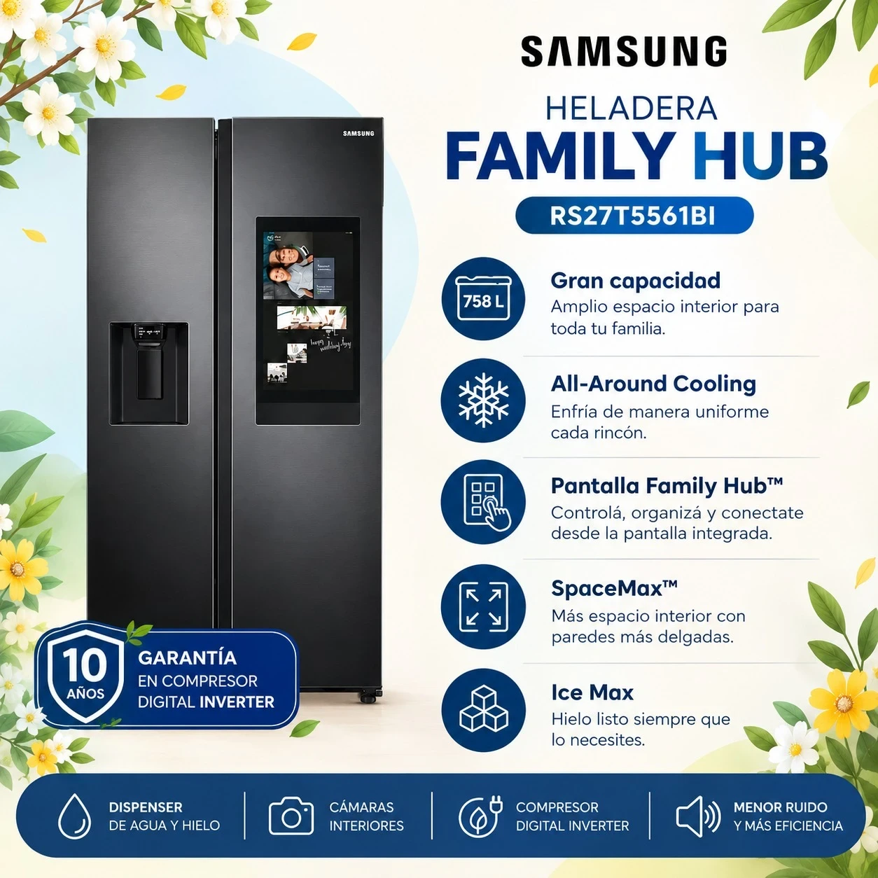 HELADERA SAMSUNG FAMILY HUB - 758LTS