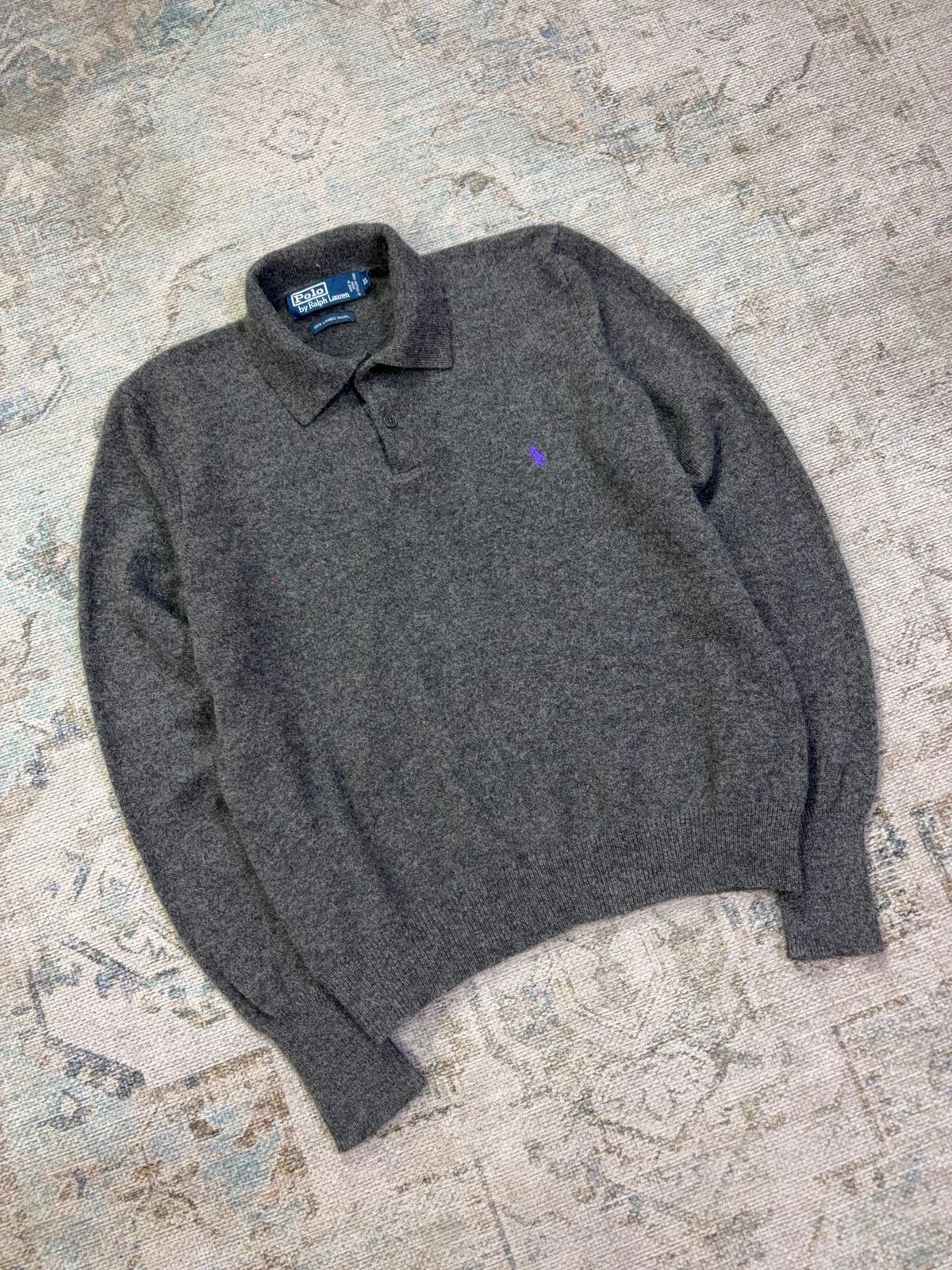 POLO RALPH LAUREN 100% LAMBSWOOL POLO SWEATER 6