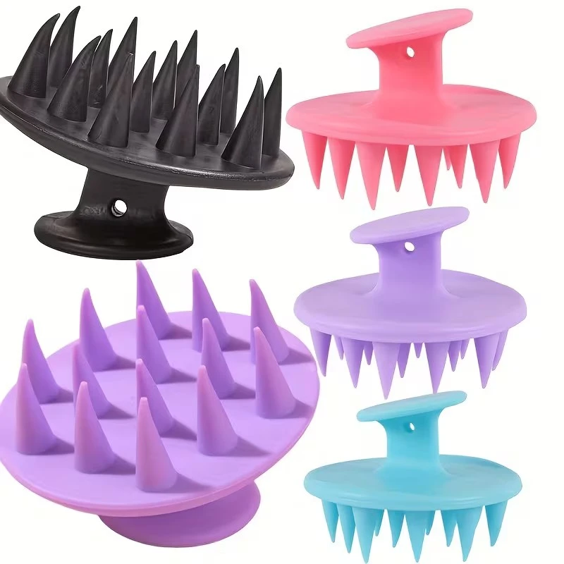 Cepillo Masajeador de Silicona para Cabello