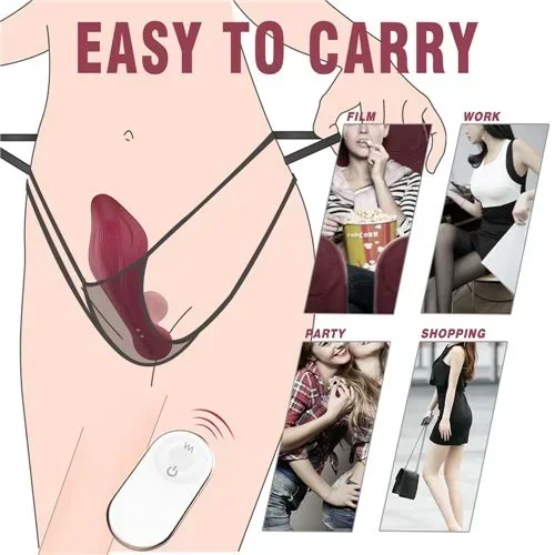 Vibrador Tanga Clitoris Anal Recargable Con Control Remoto 7