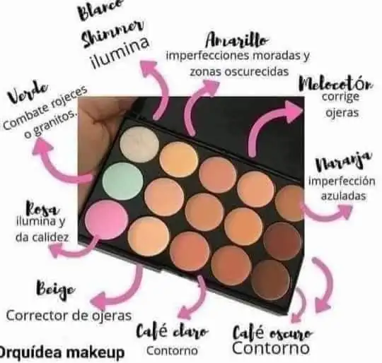 Paleta de correctores en crema 