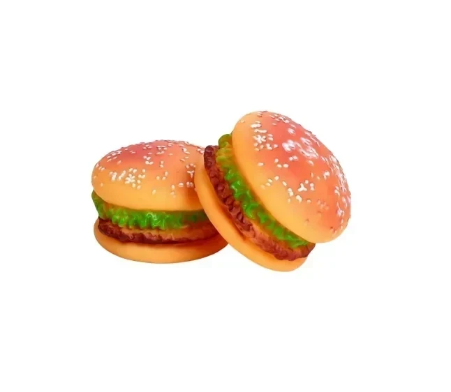 Juguete de goma hamburguesa chica