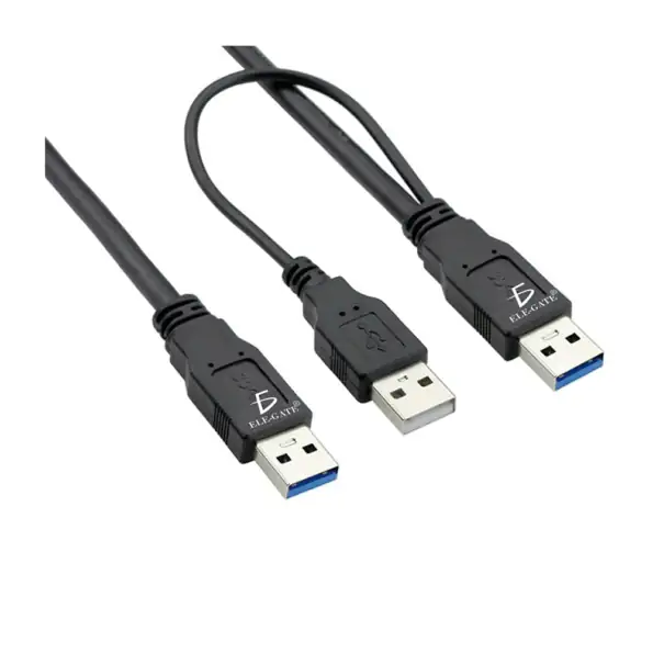 5 Pzs Cable Con Entrada A USB Y A Salida 2 USB 2.0 Macho