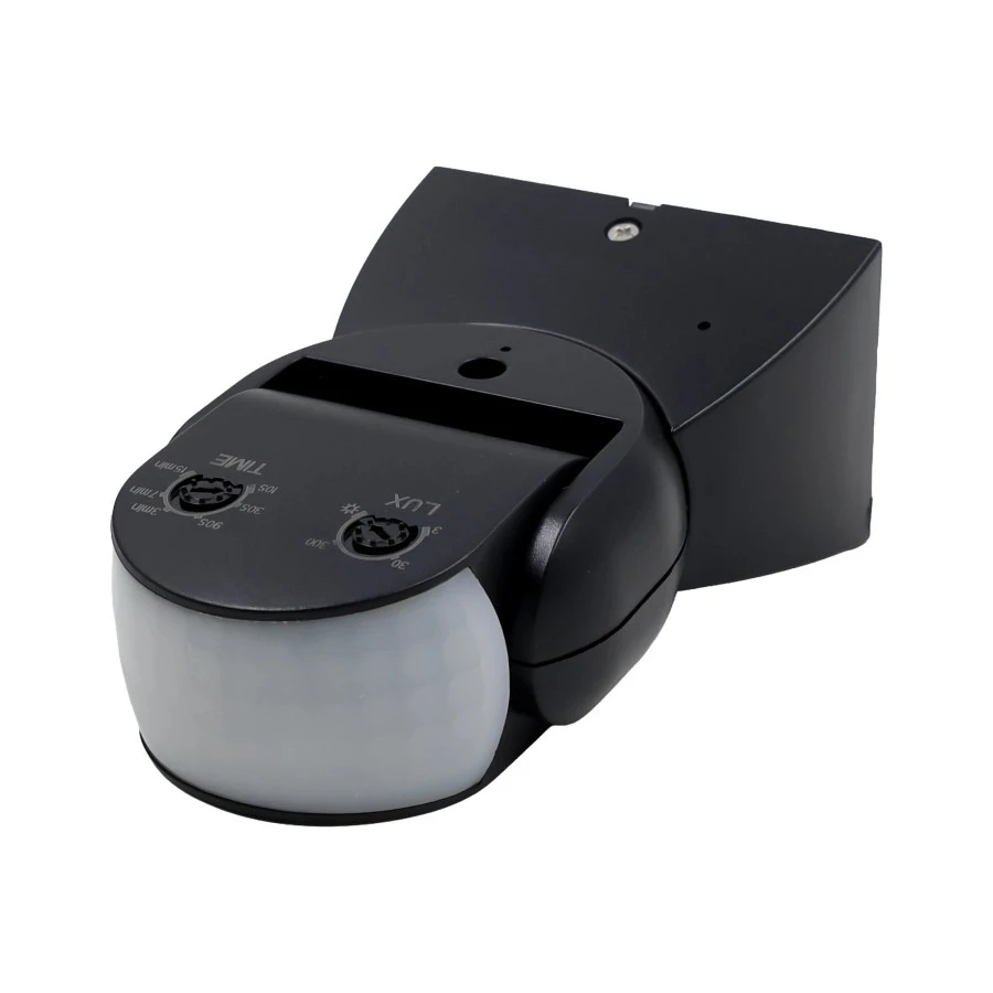 SENSOR DE MOVIMIENTO 110-130V/AC RANGO DE DETECCION 180 60HZ MAX 500W NEGRO