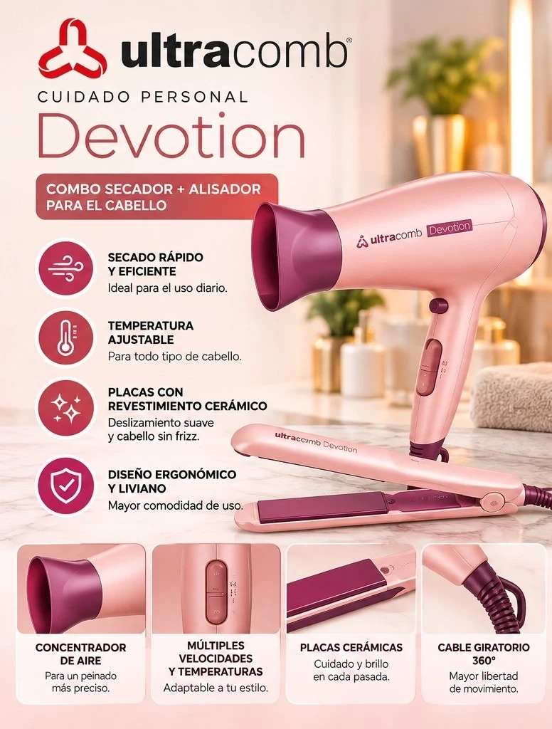 COMBO ULTRACOMB DEVOTION *CONSULTA DISPONIBILIDAD CON EL VENDEDOR*