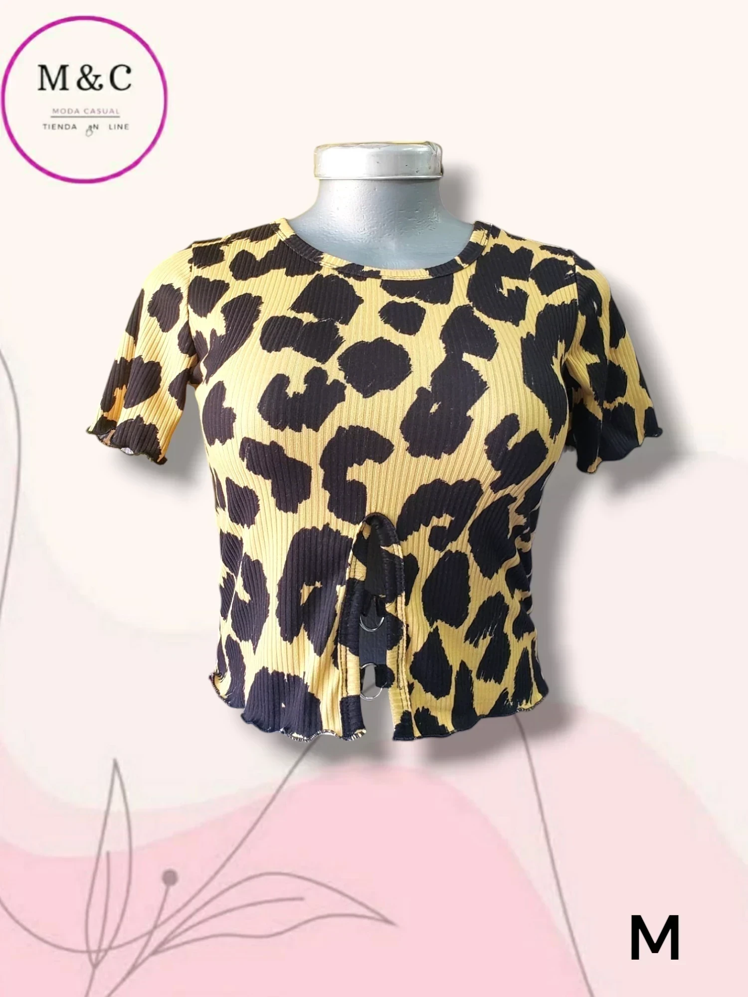 Blusa corta animal print 2