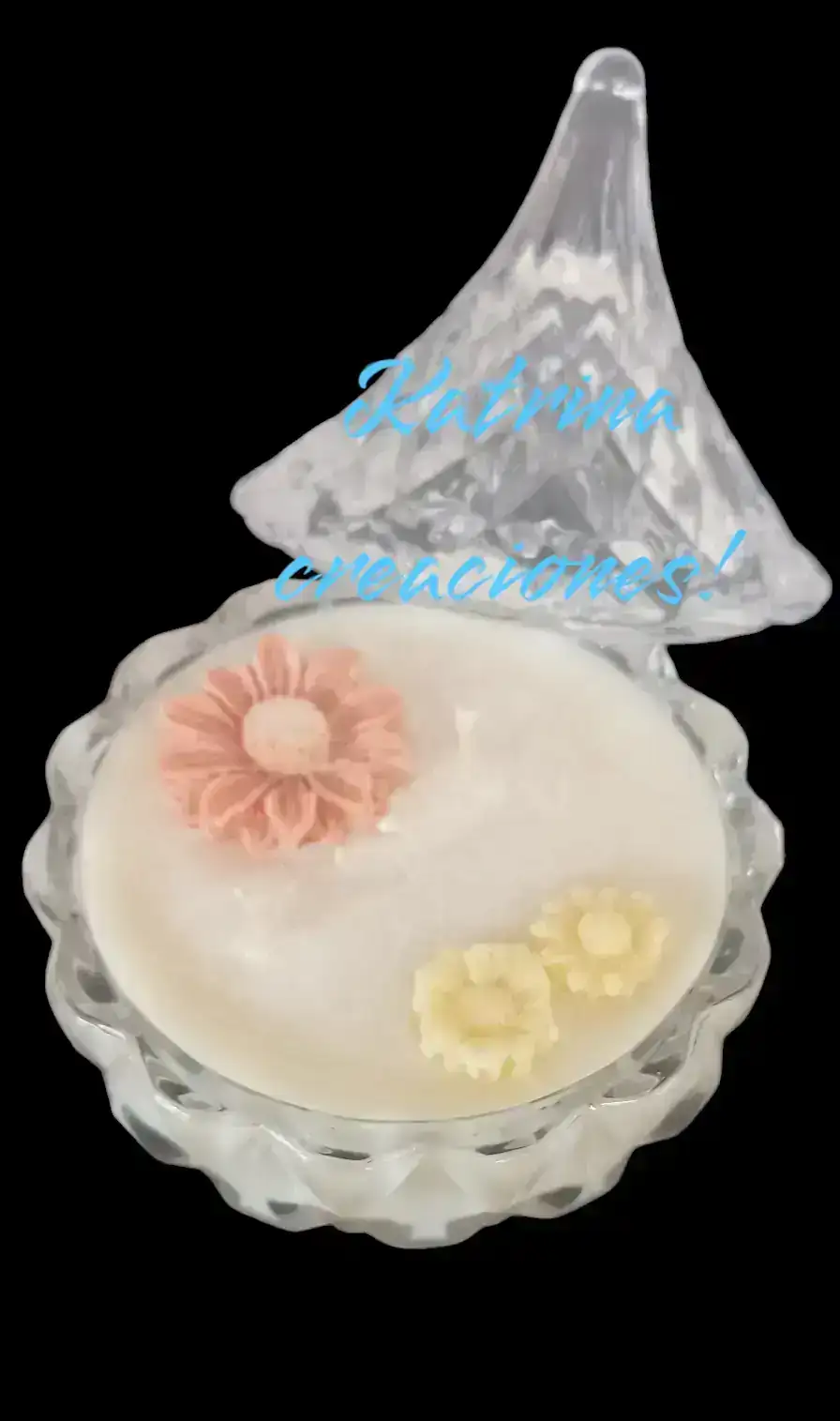 Vela de soja natural en minicaramelera de vidrio gota. 4