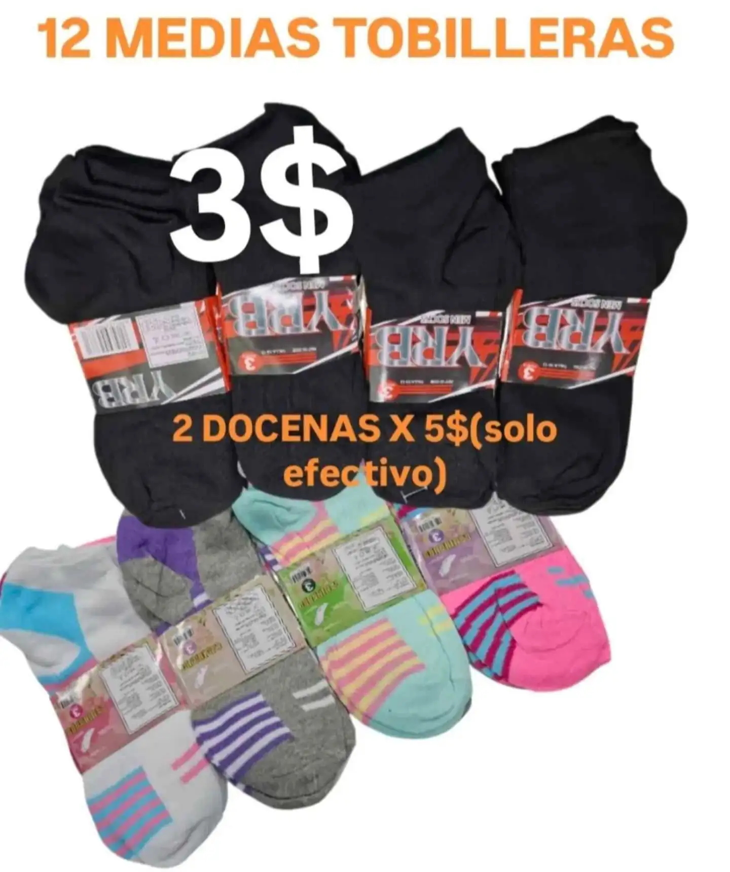 Docena de Medias Tobilleras x2