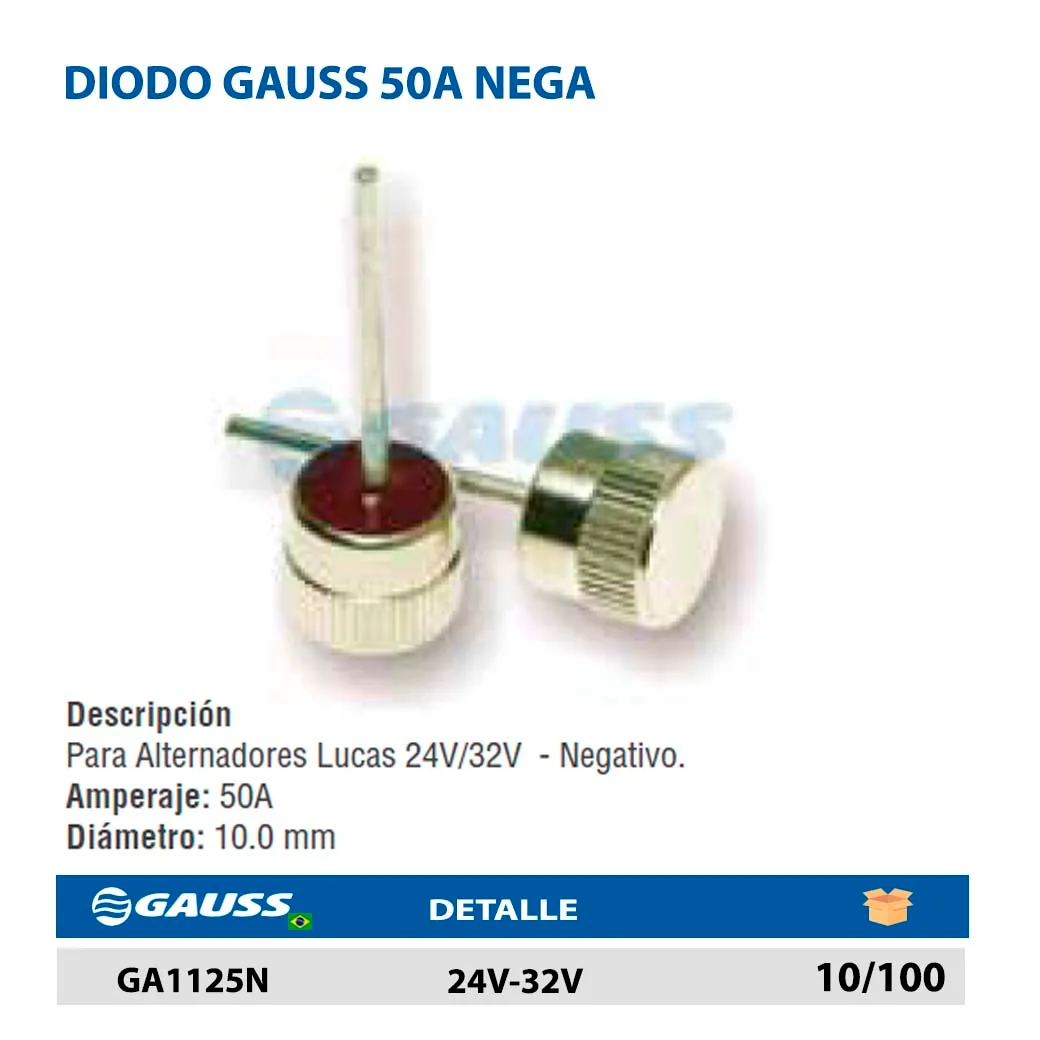 DIODO GAUSS 50A NEGA 24V-32V