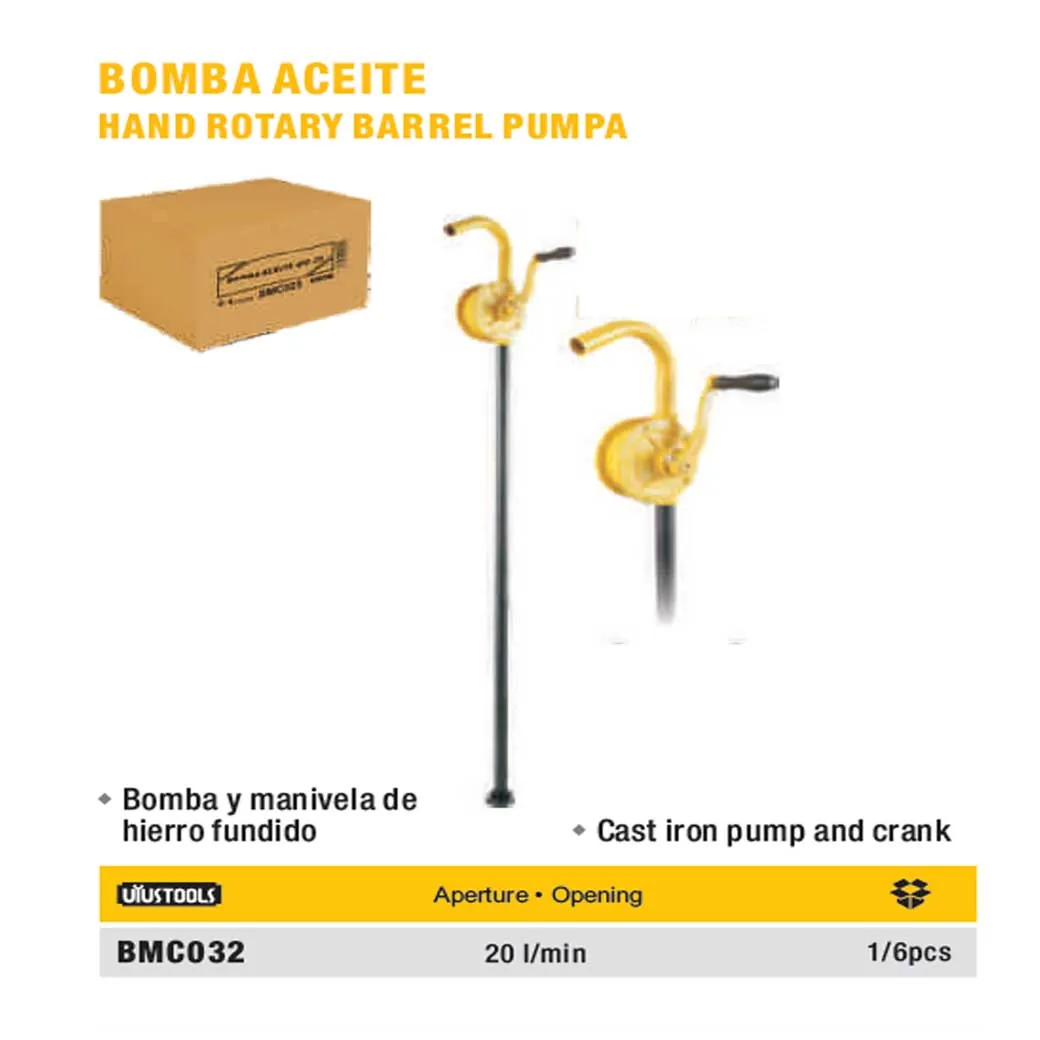 BOMBA ACEITE Palanca Giratoria UYUST 20 Lts/min