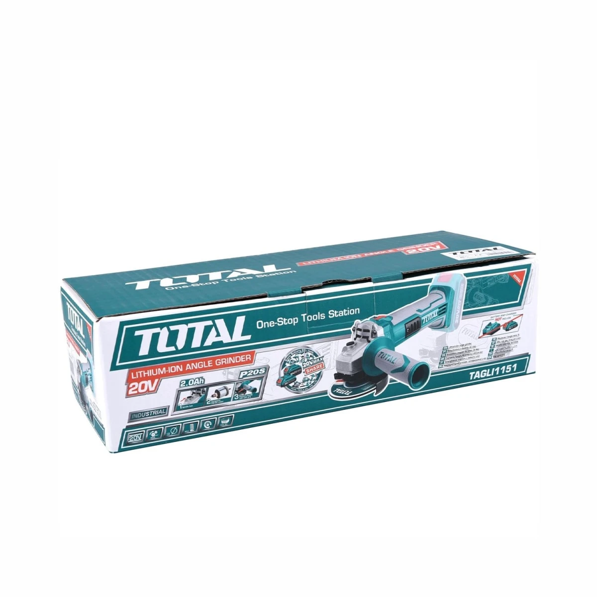 TAGLI201158 Amoladora angular 20v brushless 4 1/2" total  2