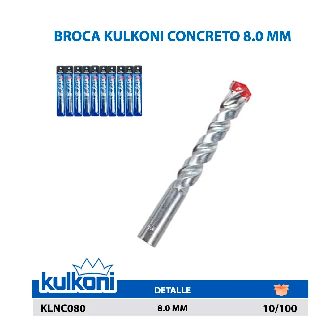 BROCA KULKONI CONCRETO 8.0 MM