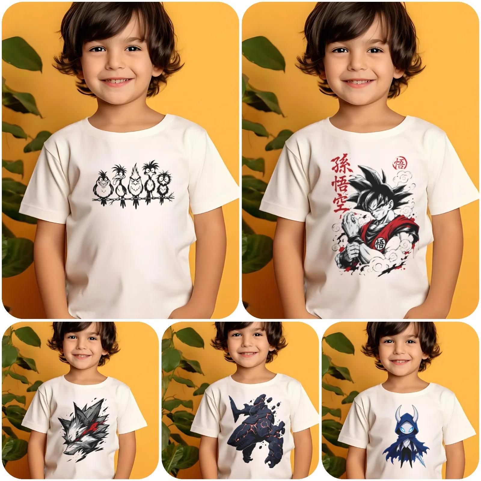 Remeras de algodón p/niños