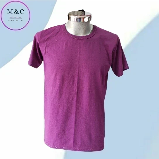 Playera lisa G algodon manga corta