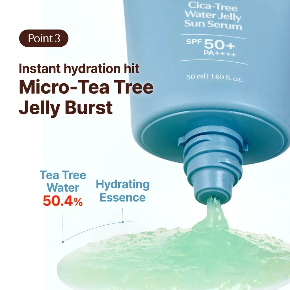 TAGE Cica Tree Water Jelly Sun Serum (50ml) 2