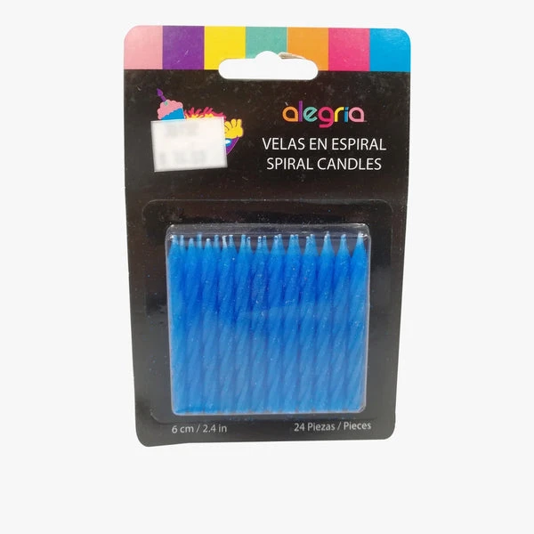 Velas para pastel Candles Alegría azul 24 pz
