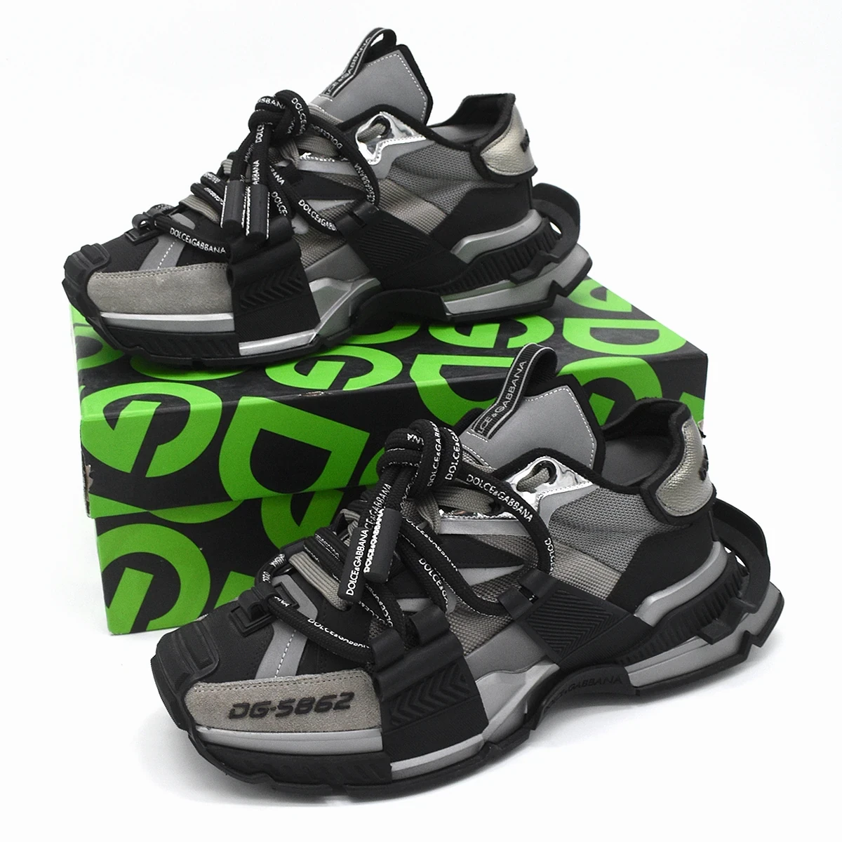 Sneaker Bassa DG Negro / Plata 5