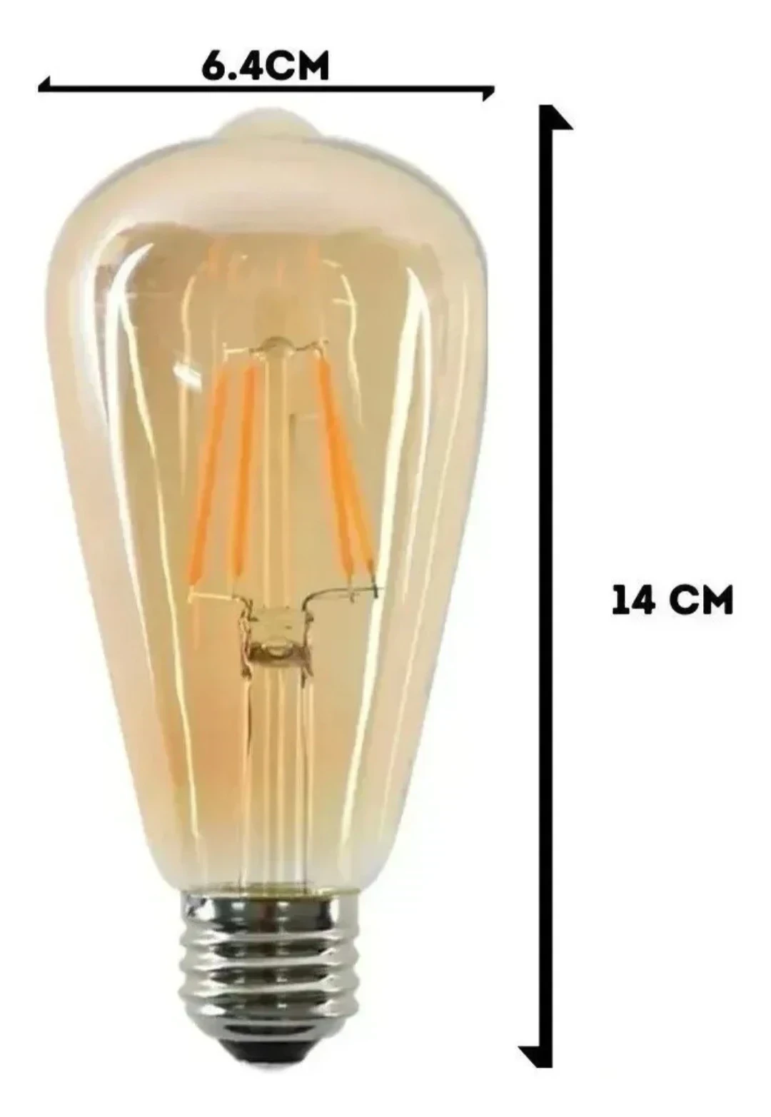 Guirnalda 10 mt y 10 Ampolletas 4w Led Incluidas Navidad Luz Calida 3
