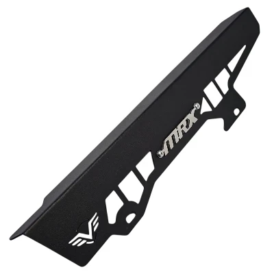 Mrx 125 -150 protector de cadena acero negro logo 3d cromado ML