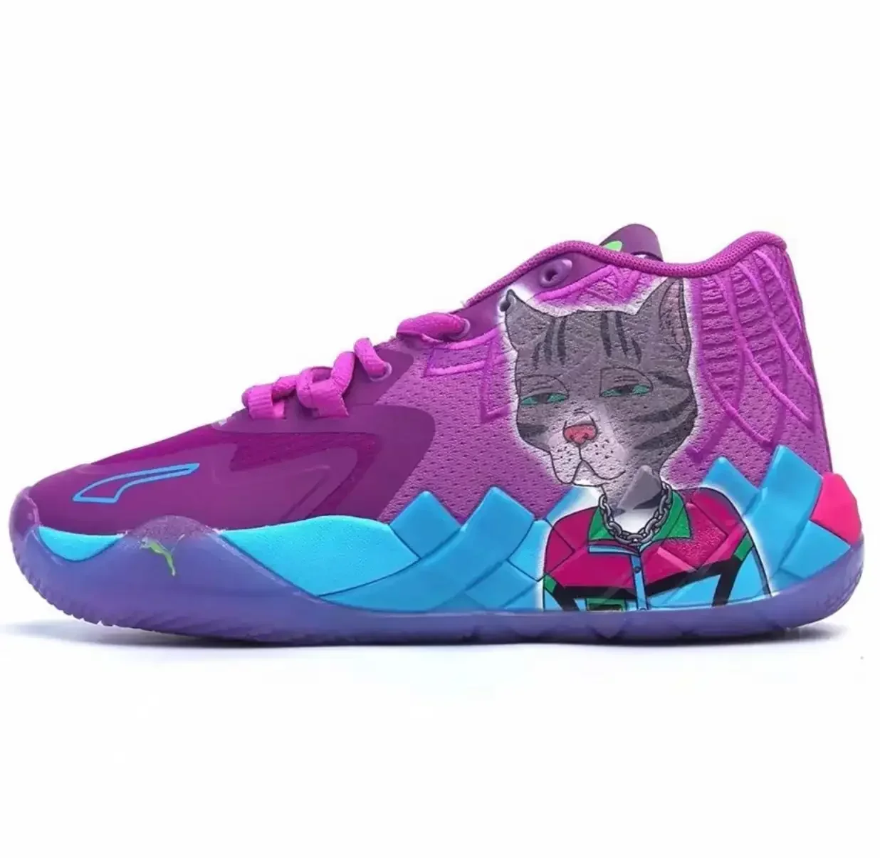 Lamelo Ball color purple with cat