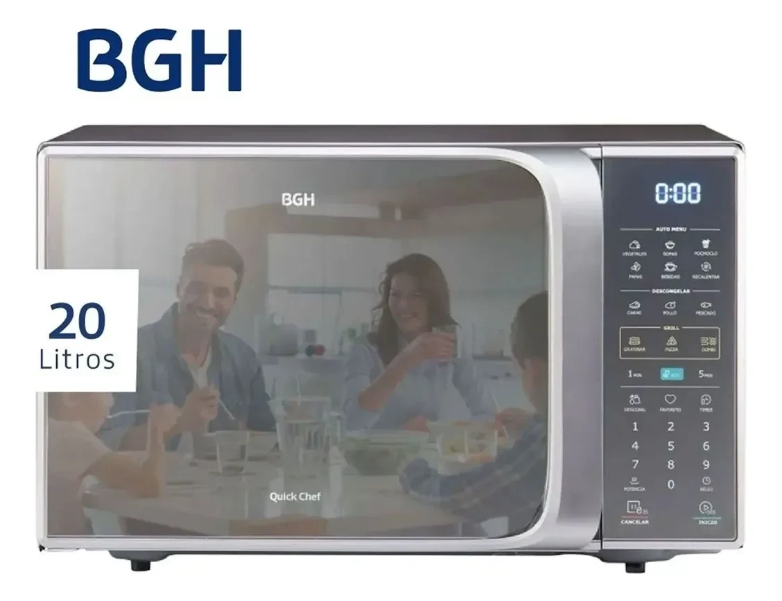 Microondas BGH 20L. B120DS20 Silver 2