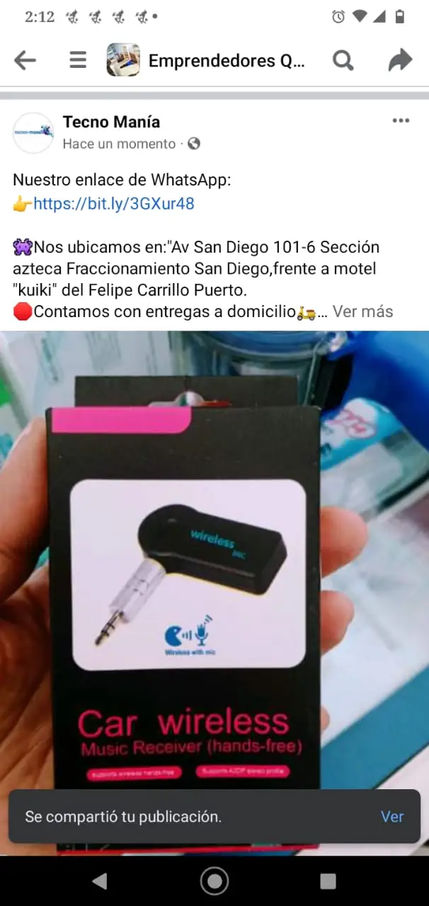 Cuenta con entrada auxiliar 3.5 mm
