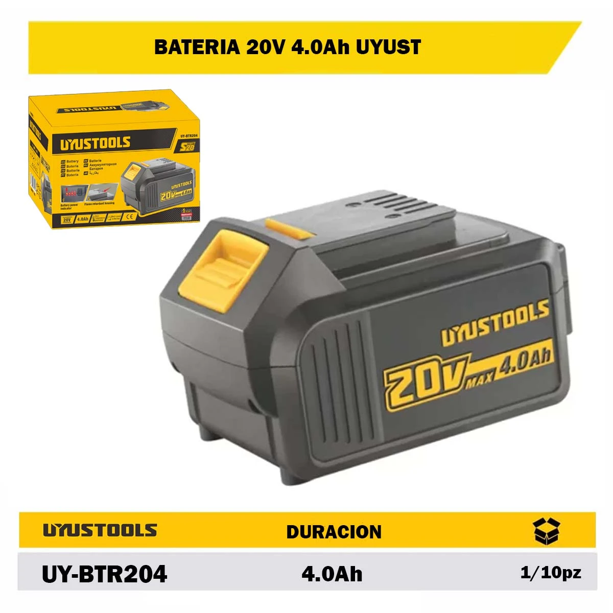 BATERIA 20V 4.0Ah UYUST 
