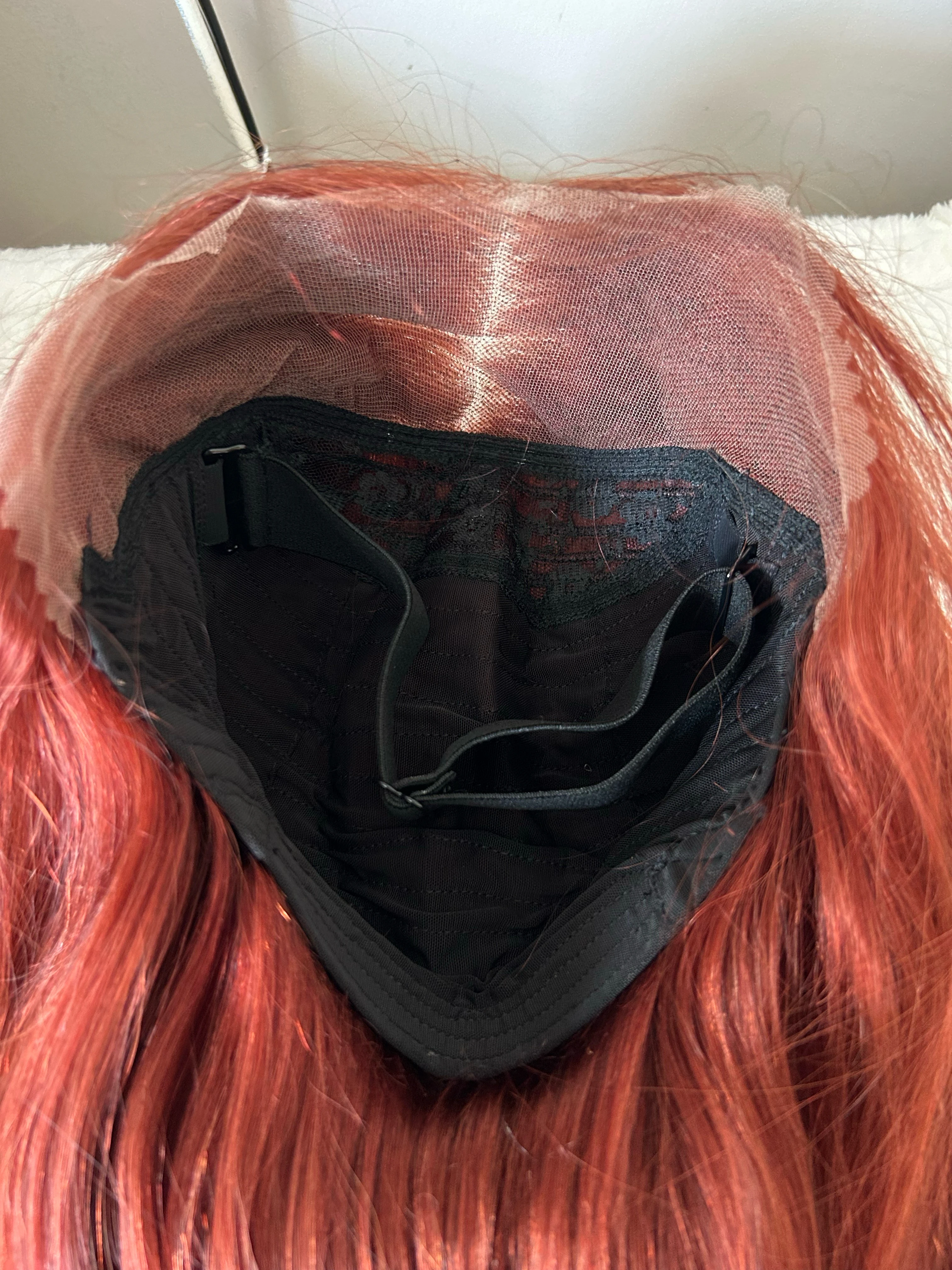 Pelucas de cabello humano de color marrón rojizo, frontal lace 13x4 glueless  de 24 pulgadas  5
