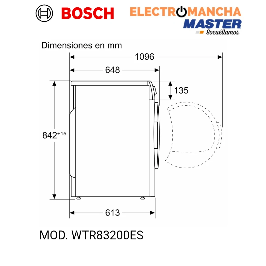 SECADORA BOSCH WTR83200ES 8 KILOS BOMBA DE CALOR E 10