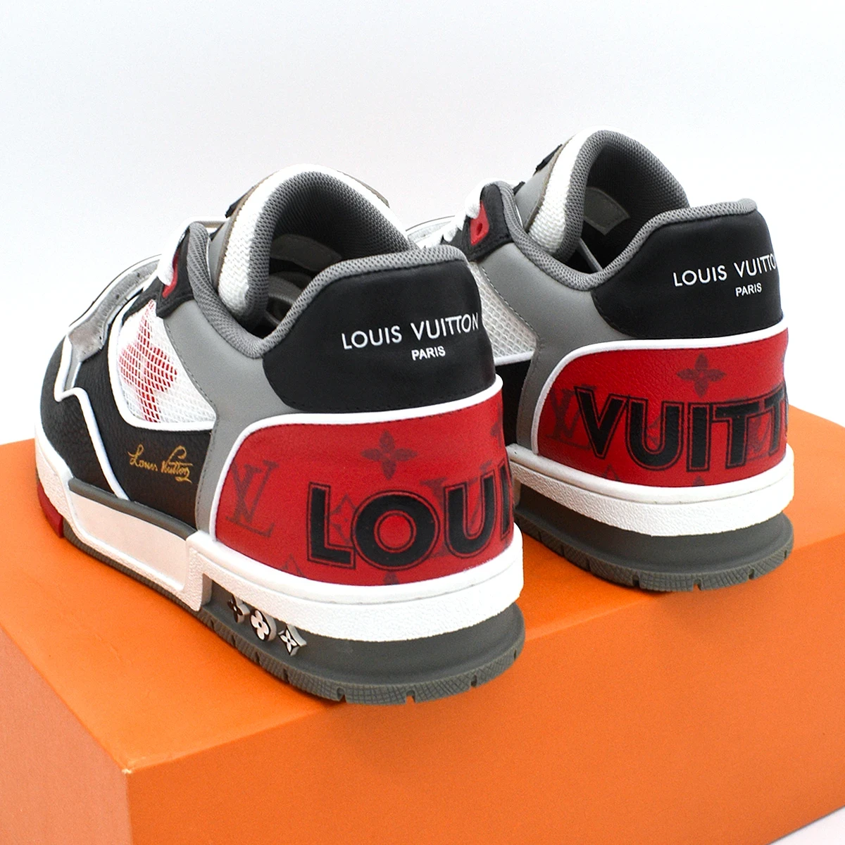 LV Trainer Monogram denim velcro 3