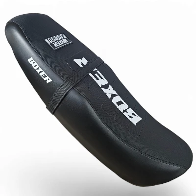 Boxer Ct 100 / Ct 125 / Ks forro Tapizado supermoto negro negro letrero en en medio con correa DW