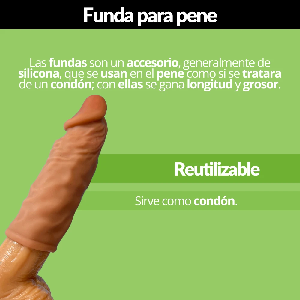 Funda realista para pene condón  3