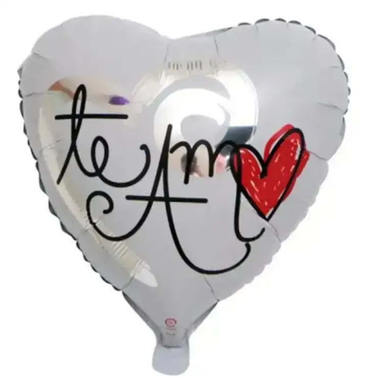 Globo metalizado corazon 18 pulgadas "Te amo" 