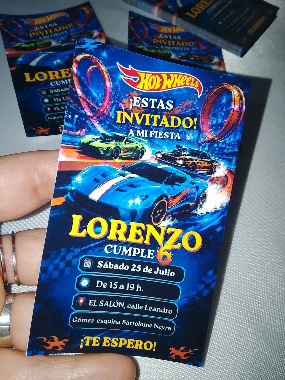 Tarjeta invitación sencilla pack por 25 2