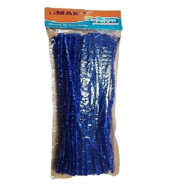 un limpia pipas azul rey terciopelo 