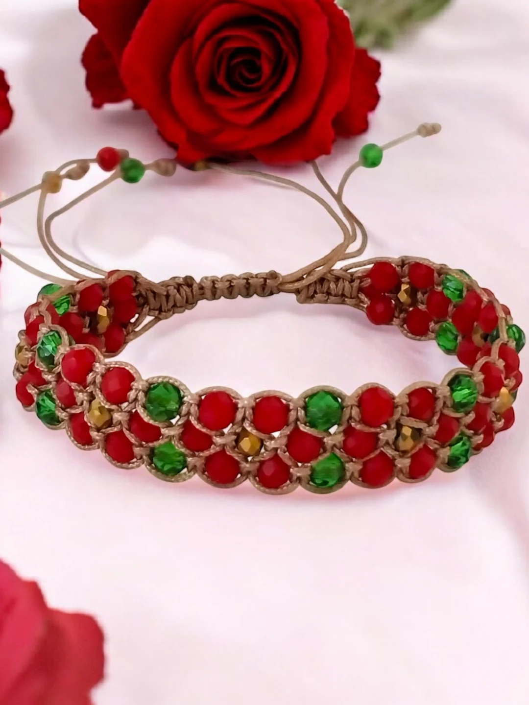 Pulsera Rosa Roja 2