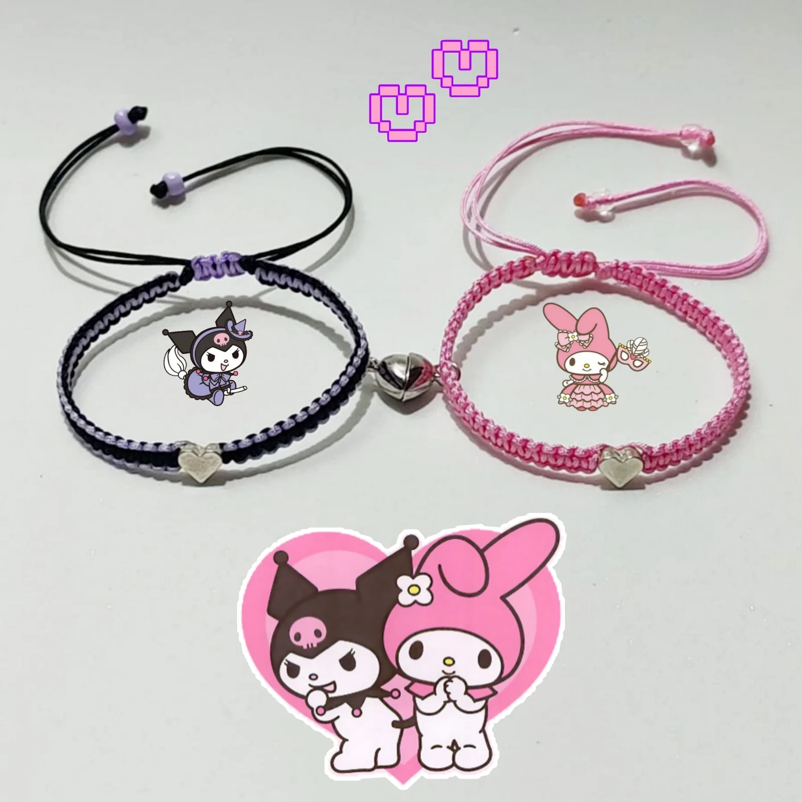Dúo Pulseras de Kuromi y My Melody