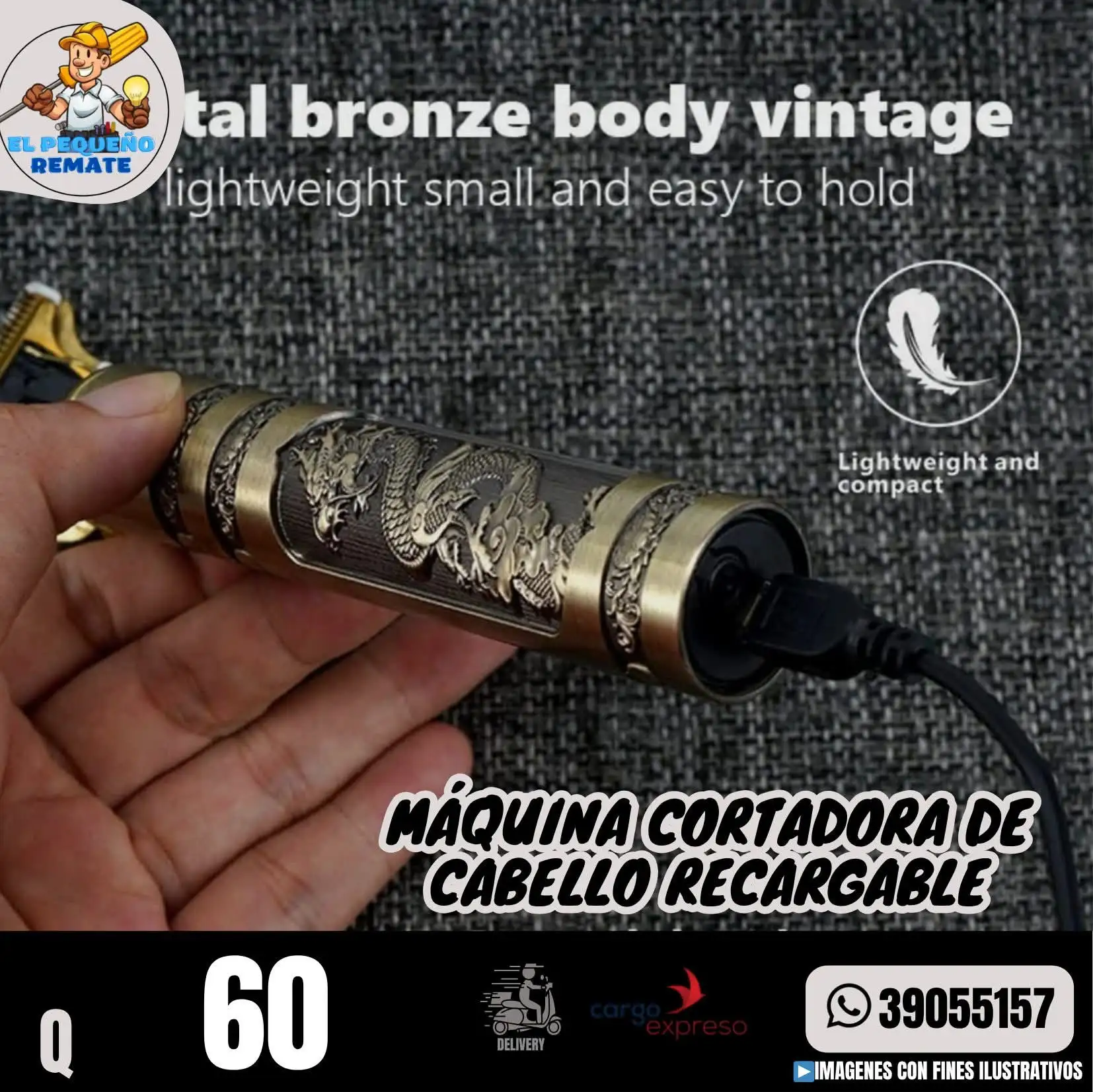 MÁQUINA CORTADORA DE CABELLO RECARGABLE S 3